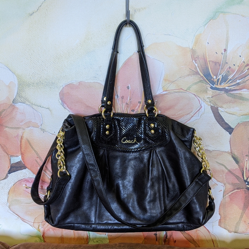 Coach Ashley purse leather carryall G1261 F19243